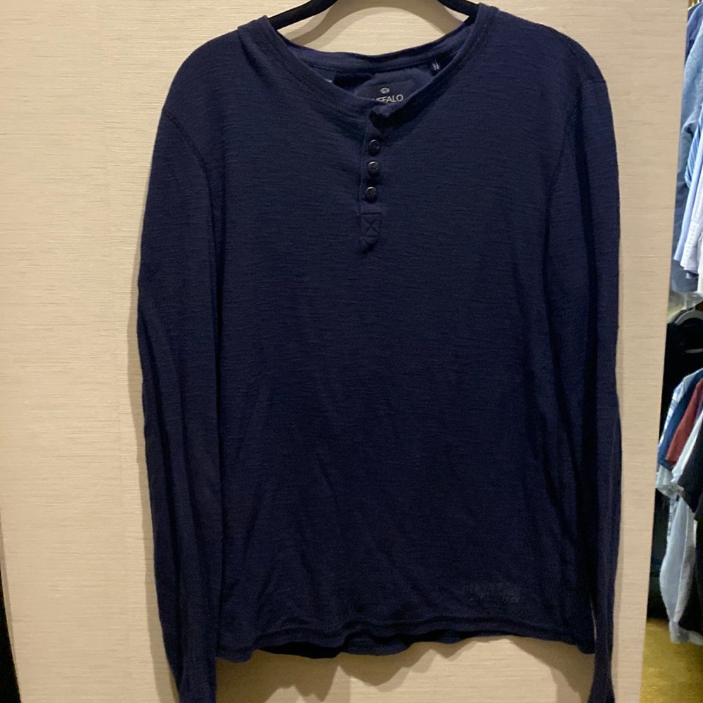 Long sleeve waffle material with 4 buttons